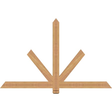Ekena Millwork Kennewick Timber Gable Bracket, Western Red Cedar, 60"W x 38"H x 1 1/2"D x 3 1/2"F, 15/12 Pitch GBW060X38X0204KEN00SWR
